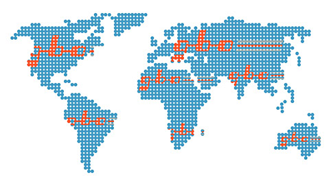 Weltweite Produkte über 70 Länder